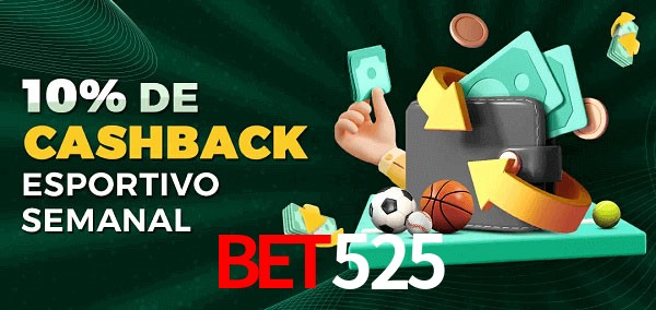 10% de bônus de cashback na Bet525